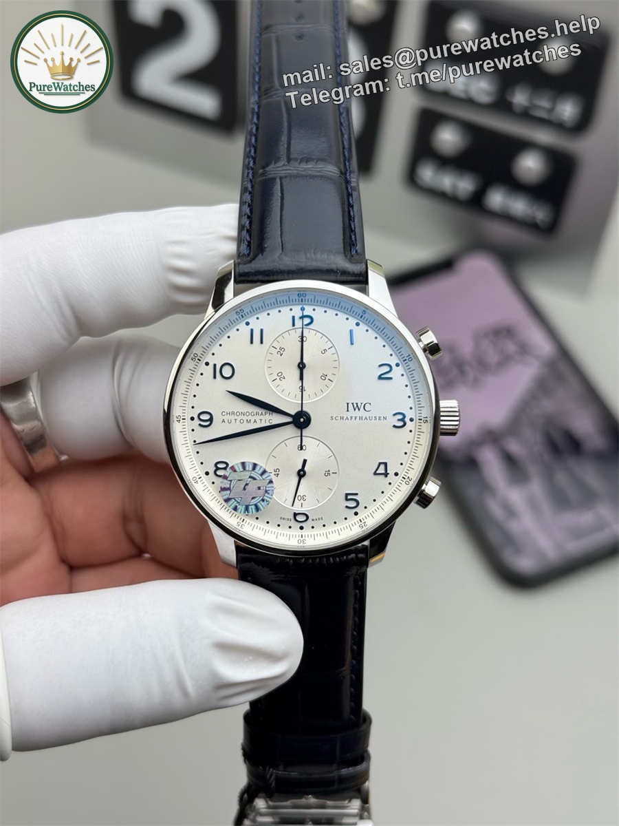 IWC Portugieser Black Replica – ZF Factory Portuguese Chronograph 41mm Luxury Watch