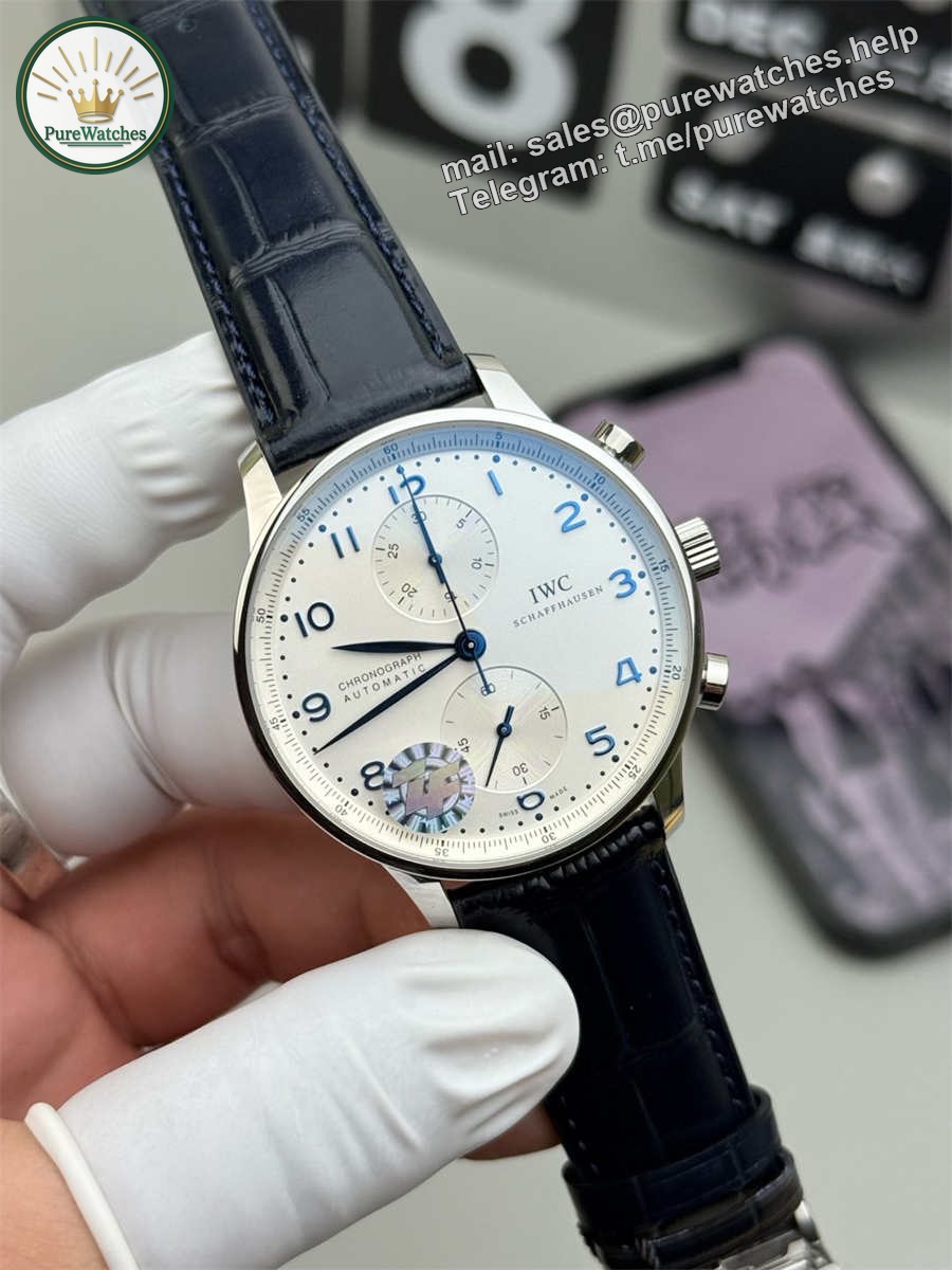 IWC Portugieser Black Replica – ZF Factory Portuguese Chronograph 41mm Luxury Watch - Image 3