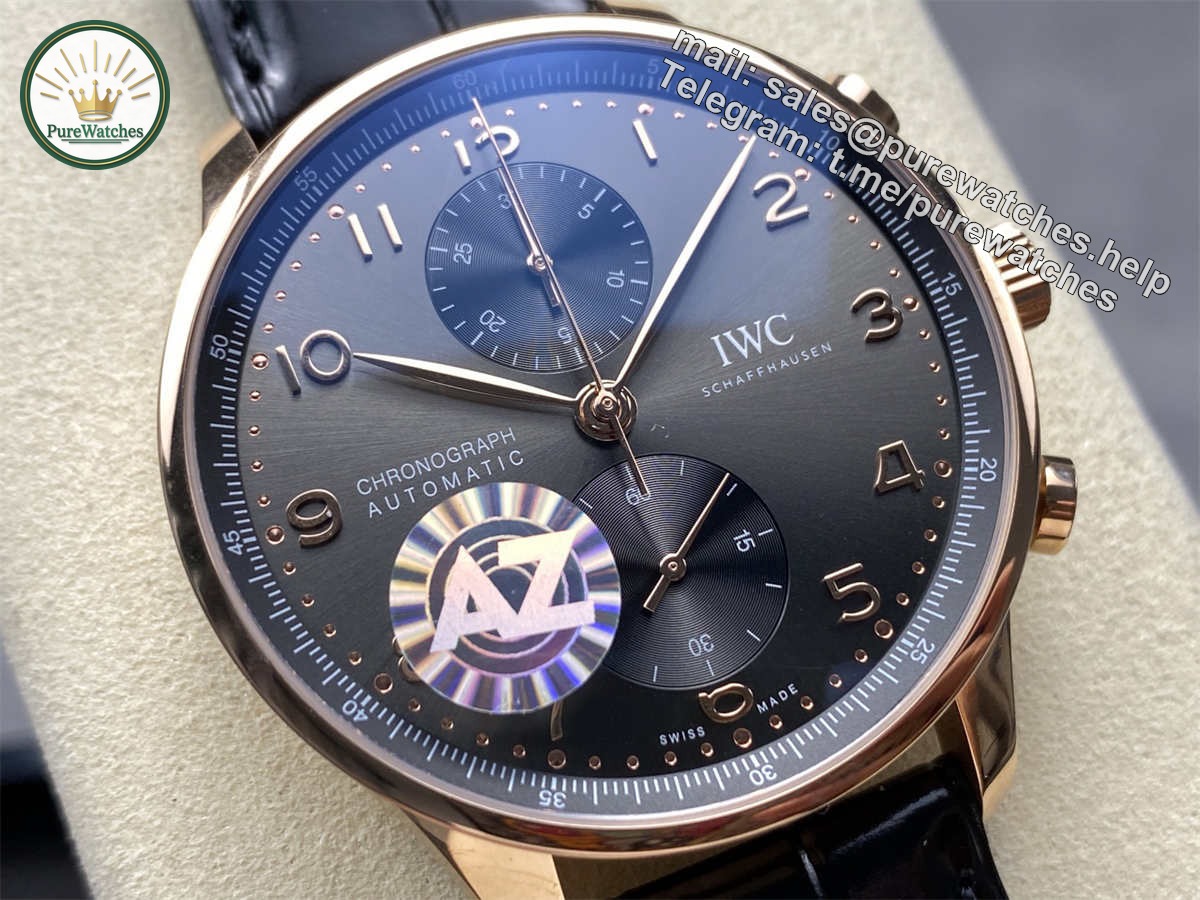 IWC Portugieser Rose Gold Replica – AZ Factory 40.9mm Portuguese Chronograph Luxury Watch - Image 2