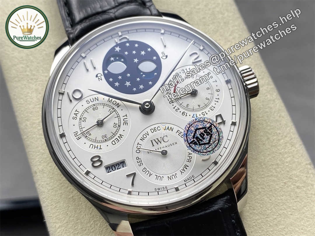 IWC Portuguese IW503406 Replica – Platinum Perpetual Calendar Watch by APS Factory - Image 2