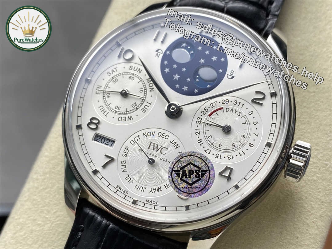 IWC Portuguese IW503406 Replica – Platinum Perpetual Calendar Watch by APS Factory - Image 3