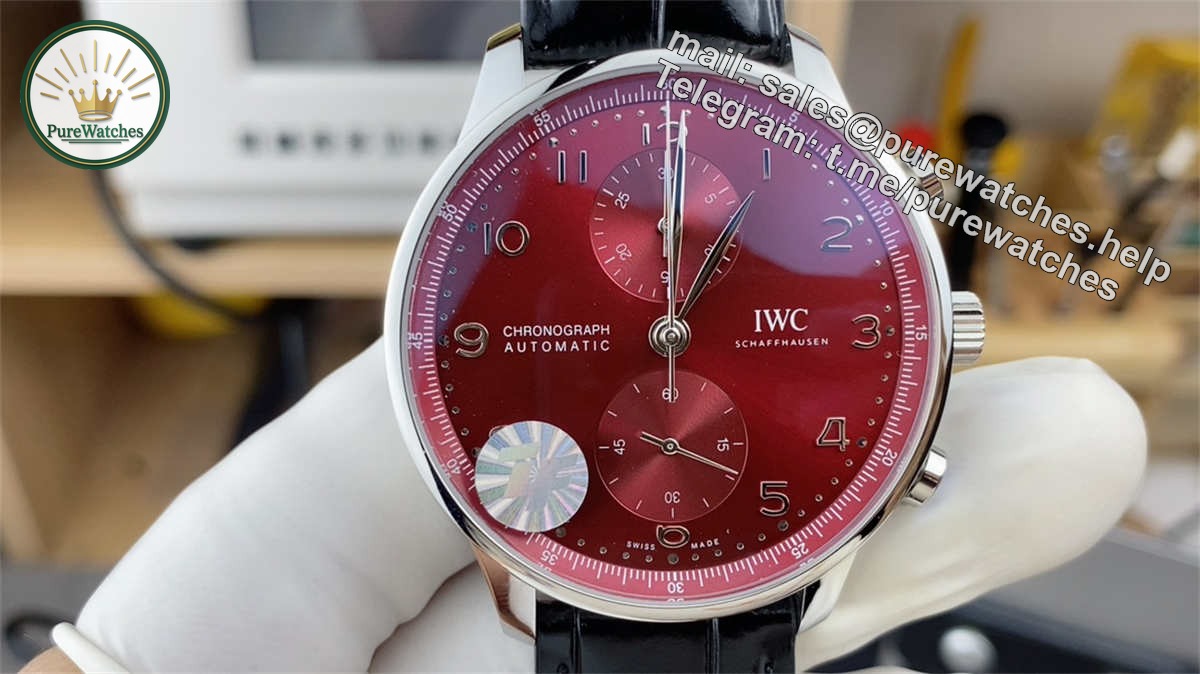ZF Factory IWC Red Dial Chronograph Replica – Portugieser Automatic 41mm Men’s Watch - Image 2