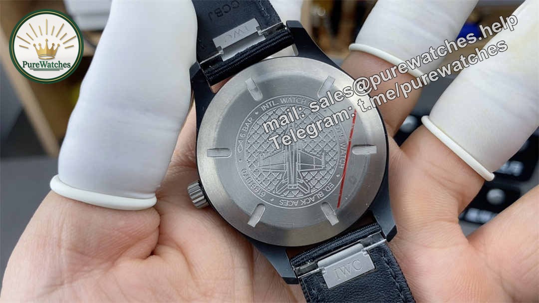 M+ Factory IWC Pilot IW326905 Replica – Ceramic Ace of Spades 41mm Automatic Watch - Image 7