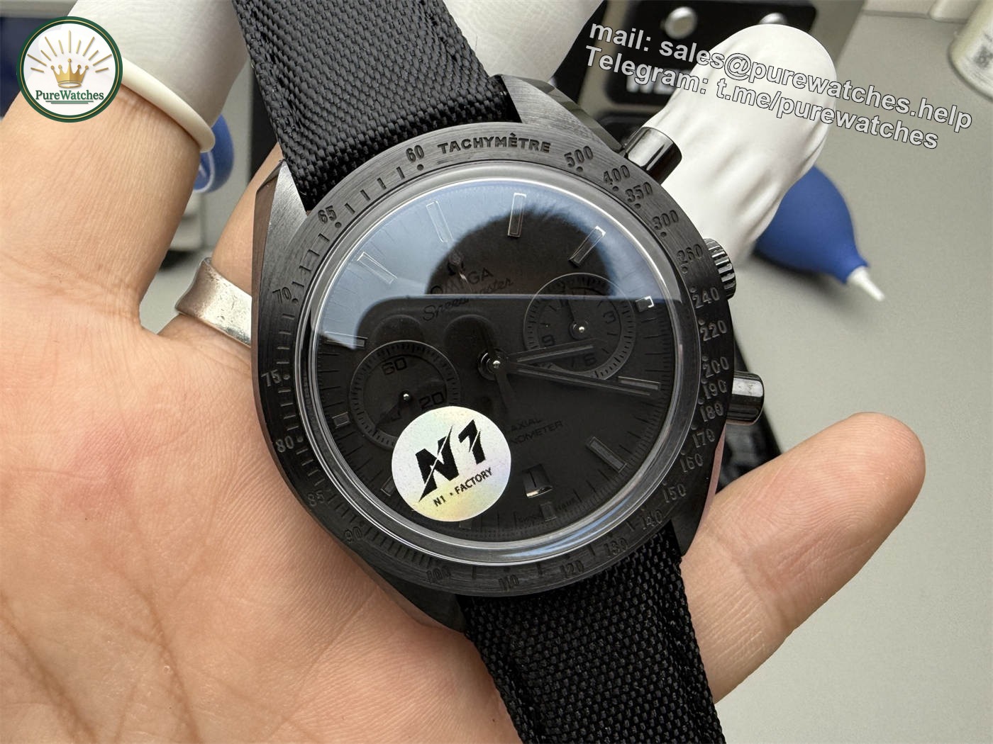 Omega Speedmaster 310.92.44.51.01.003 Replica – N1 Dark Side of the Moon 44.25mm Ceramic Chronograph - Image 3