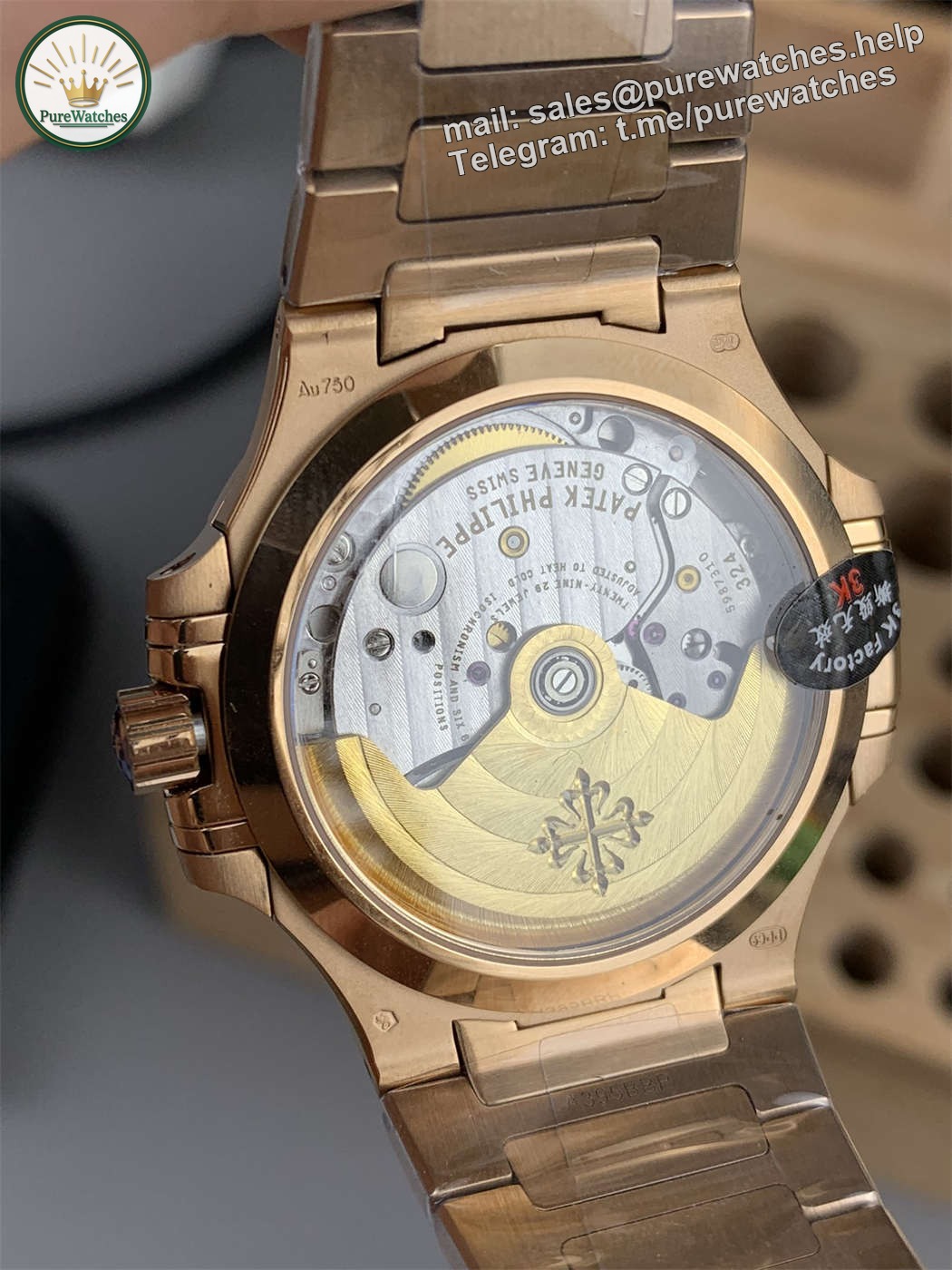 Patek Philippe 7118 Replica | 3K Factory Ladies Nautilus in Rose Gold & Diamonds - Image 6