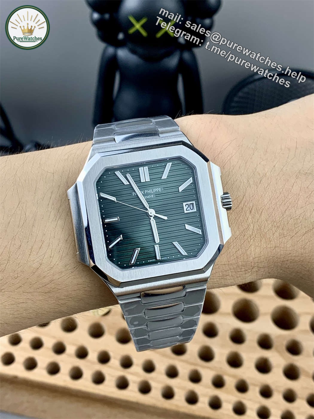 Patek Cubitus 5821 Replica – PPF Factory Green Dial Stainless Steel 45mm - Image 2