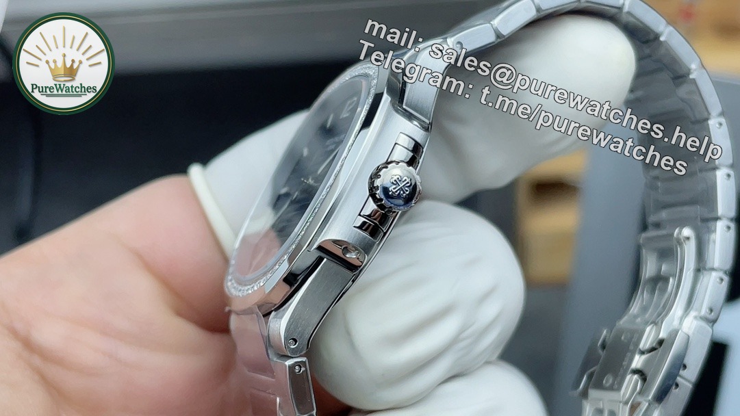 Patek Nautilus 7118 Diamond Replica – Blue Dial Luxury Ladies Nautilus - Image 5