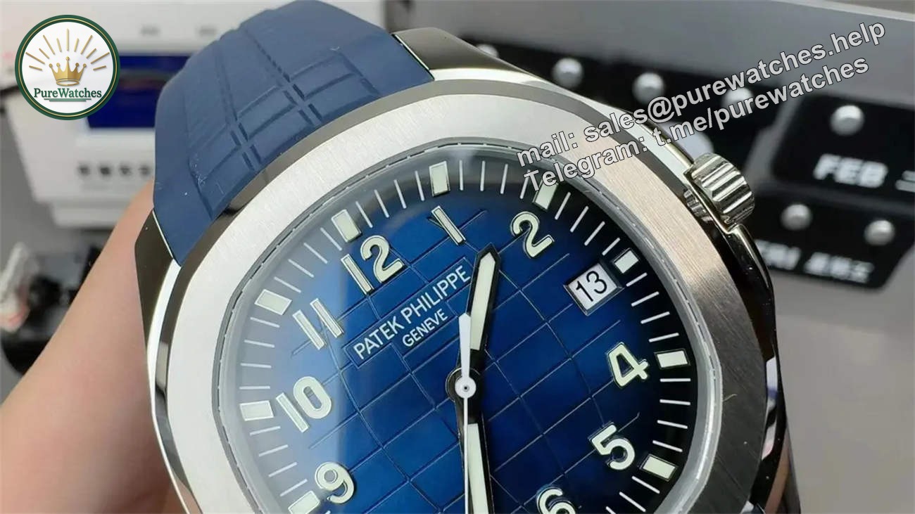 Patek Philippe Aquanaut 5168G Replica – Blue Dial, White Gold Case, 3K Factory Precision - Image 4