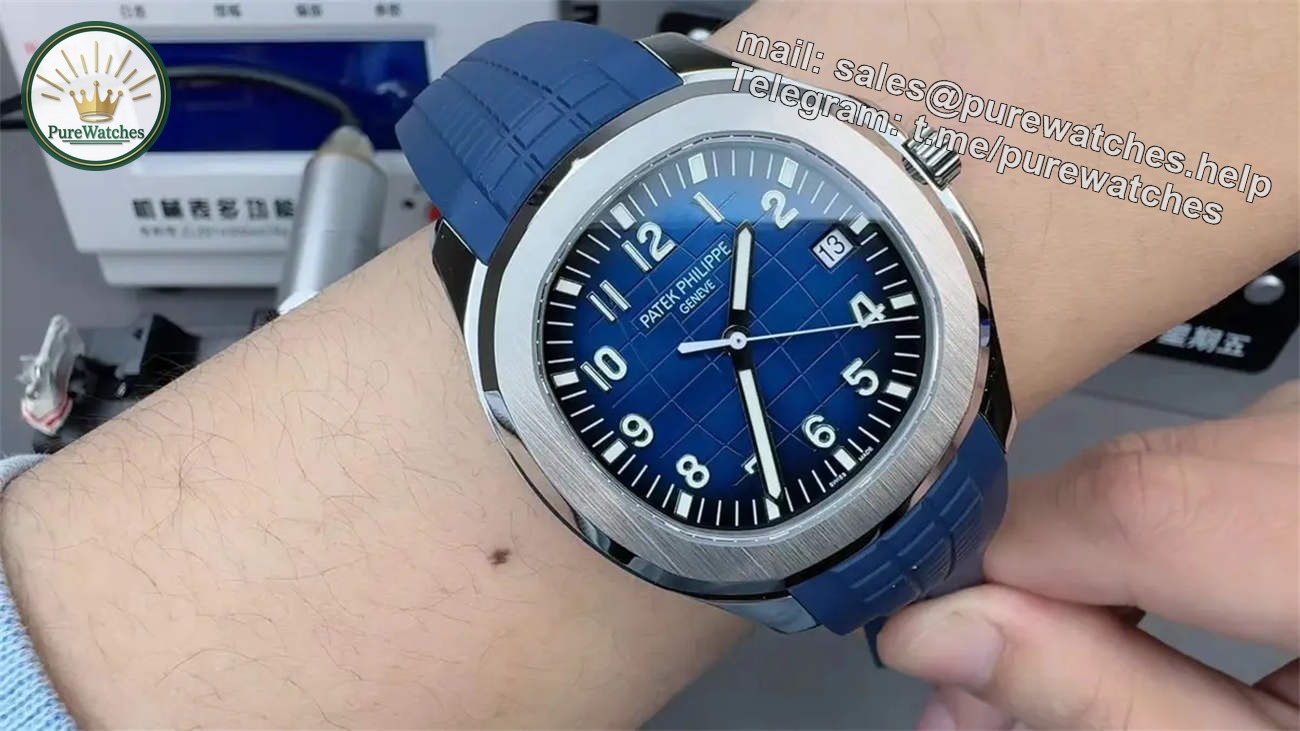Patek Philippe Aquanaut 5168G Replica – Blue Dial, White Gold Case, 3K Factory Precision - Image 2