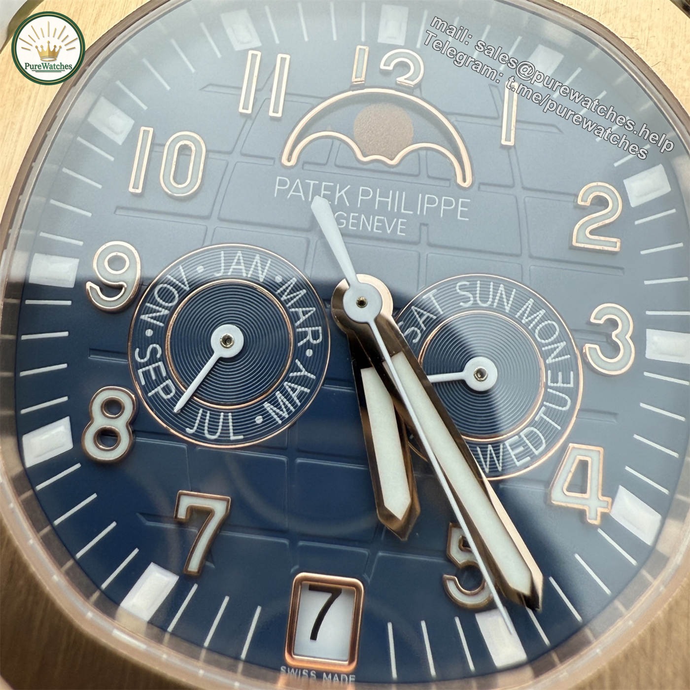 Patek Philippe Aquanaut 5261R Replica – 39.9mm Rose Gold Annual Calendar - Image 3