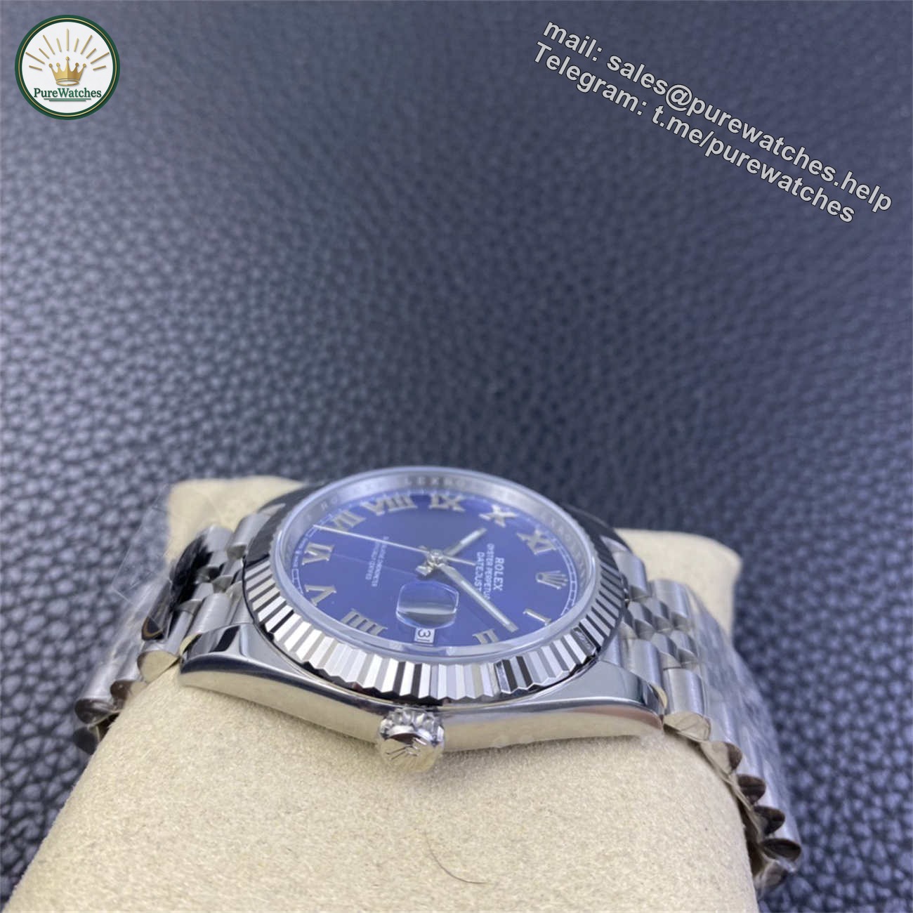Rolex Datejust 41 Blue Roman Dial – Clean Factory Jubilee Replica Watch - Image 5