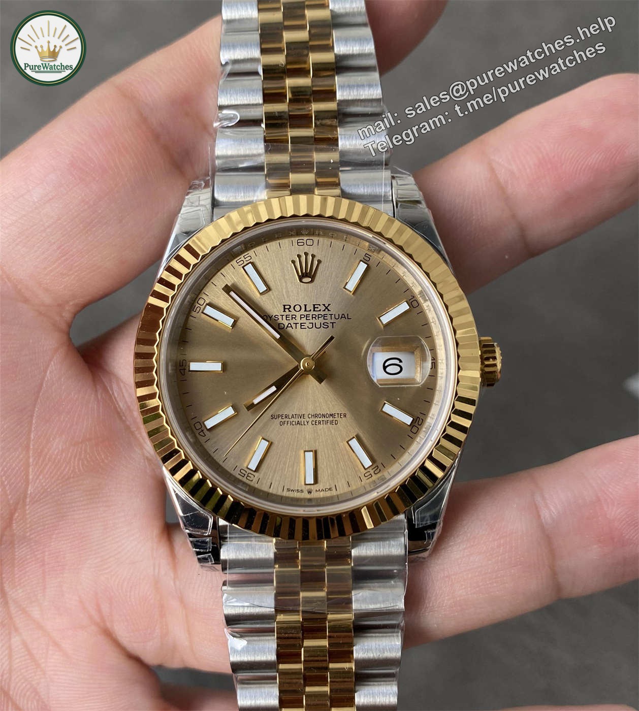 Rolex Datejust 41 Champagne Dial Two Tone Replica – VS Factory M126333-0010 with Dandong 3235 Movement