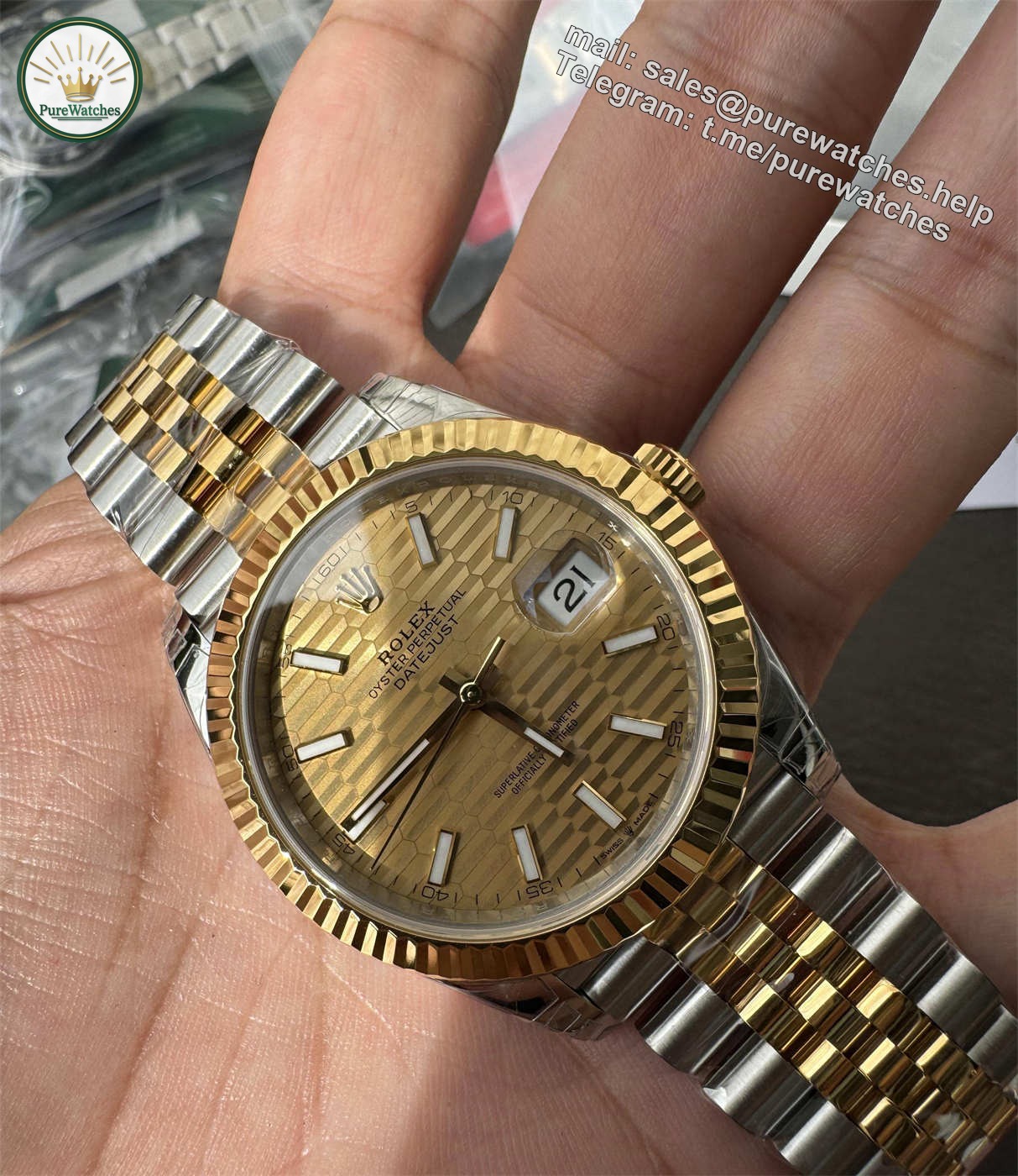 Rolex Datejust 41 Two Tone Replica – VS Factory M126333-0022 with Dandong 3235 Movement - Image 4