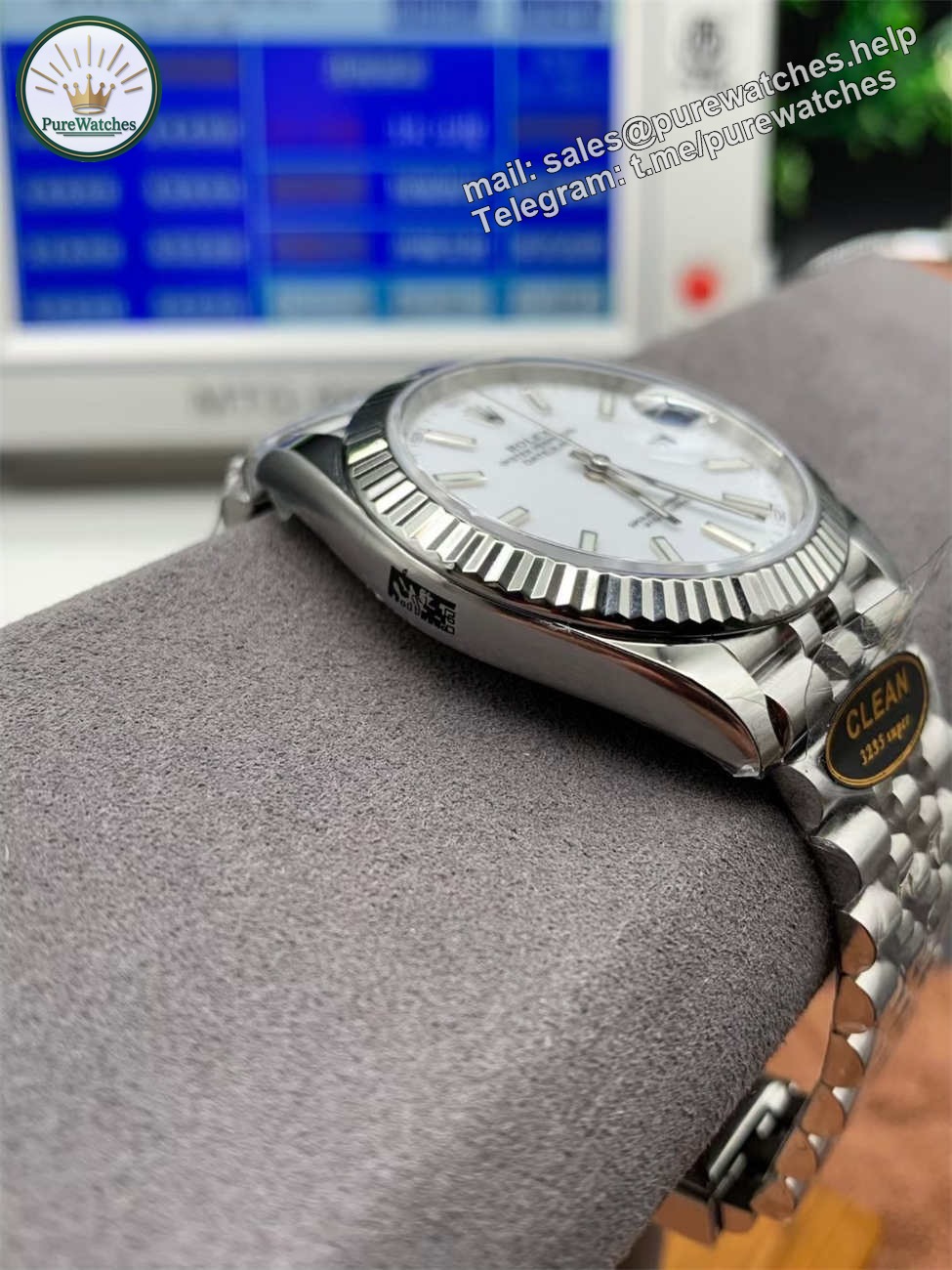 Rolex Datejust 41 White Dial – Clean Factory Jubilee Replica Watch - Image 4