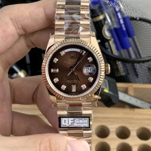Rolex Day-Date 36 Gold Replica – Everose Gold President Watch with 3255 Clone Movement