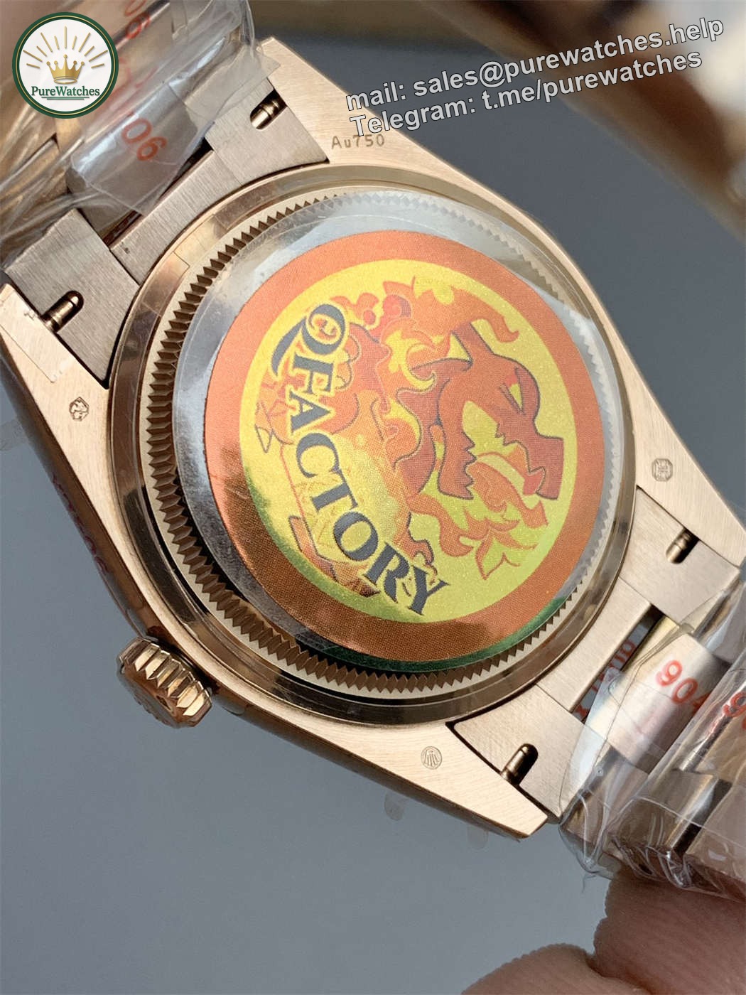 Rolex Day-Date 36 Gold Replica – Everose Gold President Watch with 3255 Clone Movement - Image 6