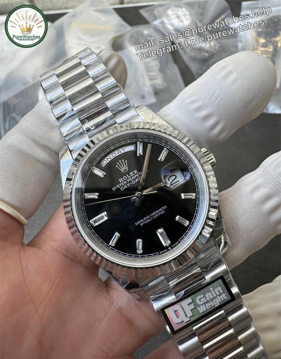 Rolex Day-Date Tungsten Replica (QF Factory) – Heavy Version 187g