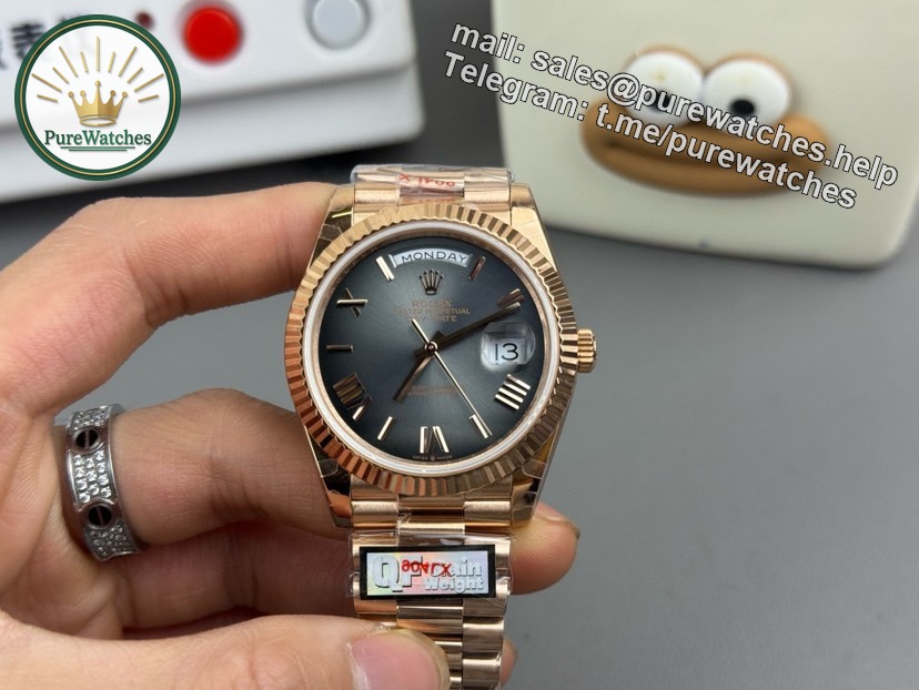 QF Factory Rolex Day to Date 40 – 40 mm Everose Gold Men’s Watch