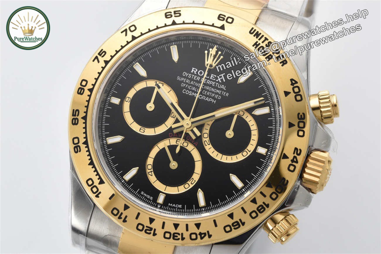 Clean Factory Rolex Daytona 126503 Replica �C New Two Tone Black Dial (4131 Movement) - Image 2