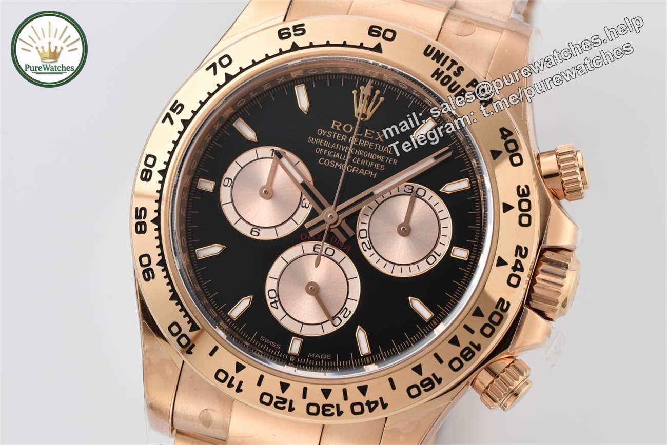 Clean Factory Rolex Daytona 126505 Replica �C Rose Gold Black Dial (4131 Movement) - Image 2