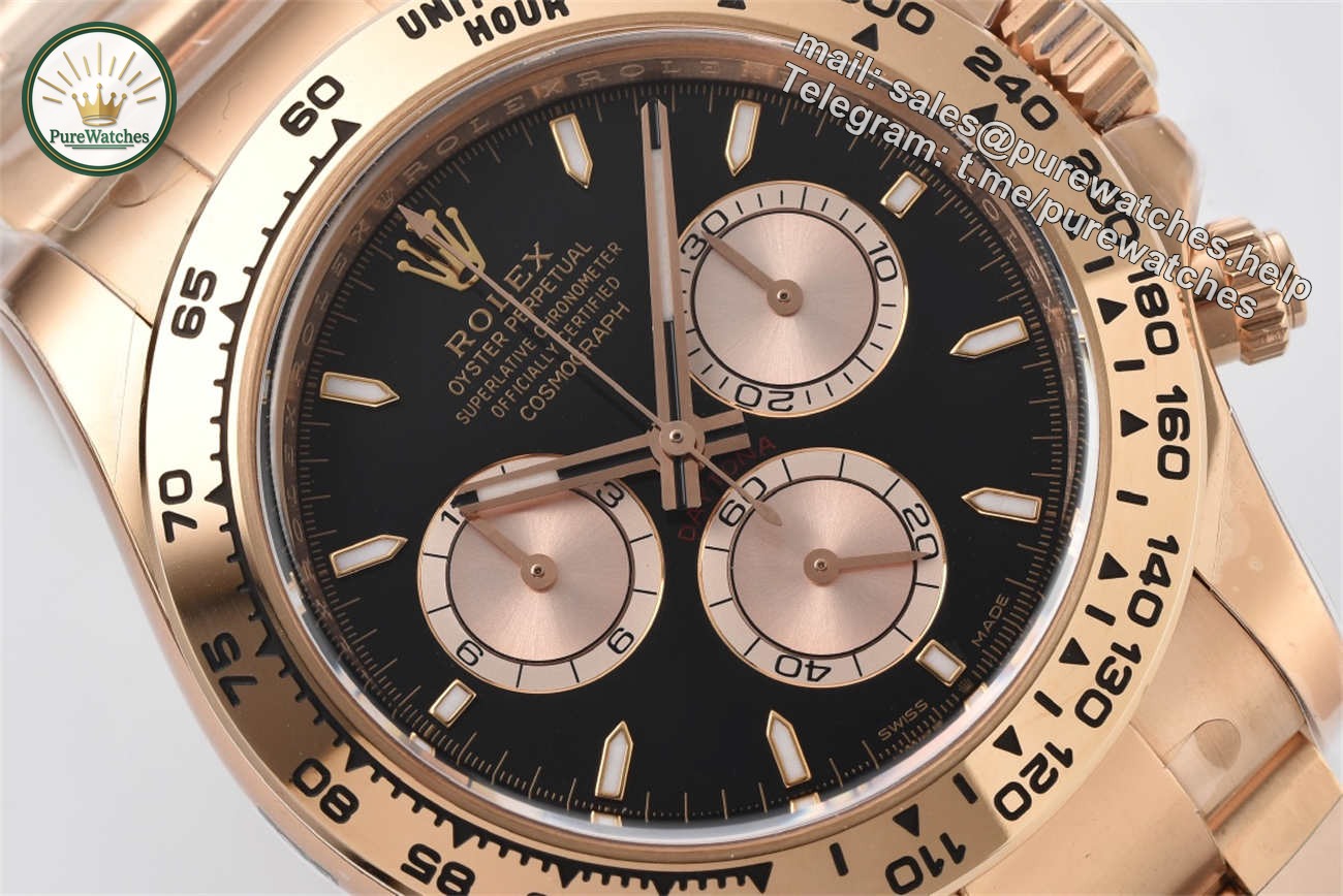 Clean Factory Rolex Daytona 126505 Replica �C Rose Gold Black Dial (4131 Movement) - Image 3