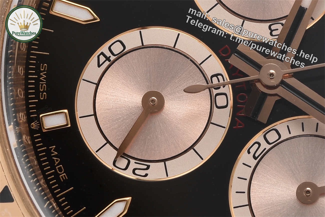 Clean Factory Rolex Daytona 126505 Replica �C Rose Gold Black Dial (4131 Movement) - Image 4
