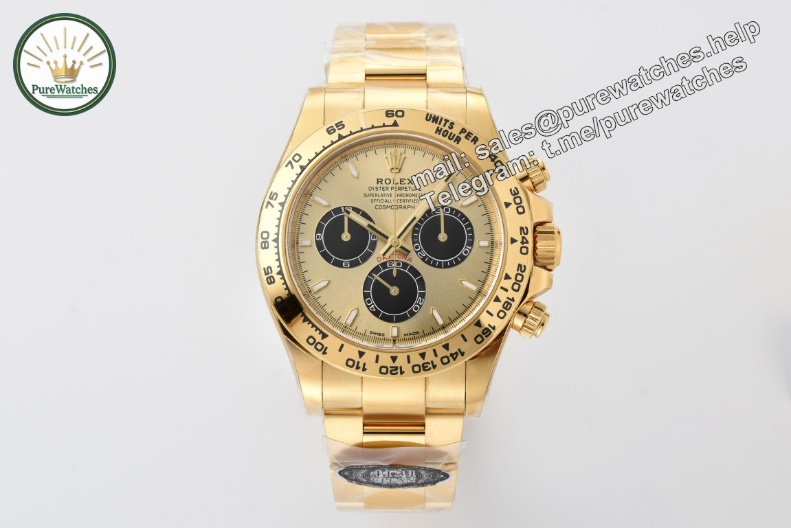 Rolex Daytona 126508 Replica �C Clean Factory 18K Yellow Gold Black Dial