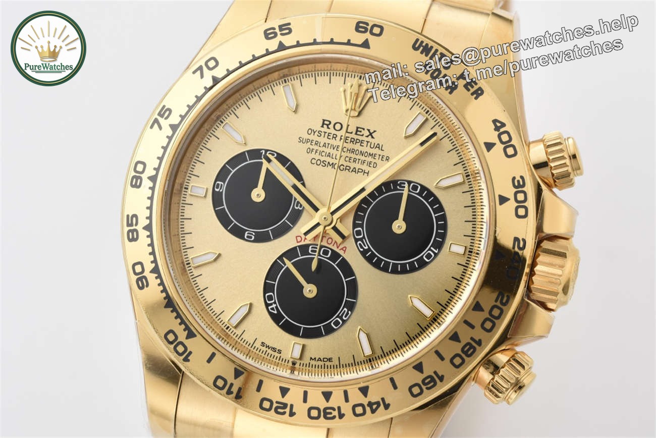 Rolex Daytona 126508 Replica �C Clean Factory 18K Yellow Gold Black Dial - Image 2