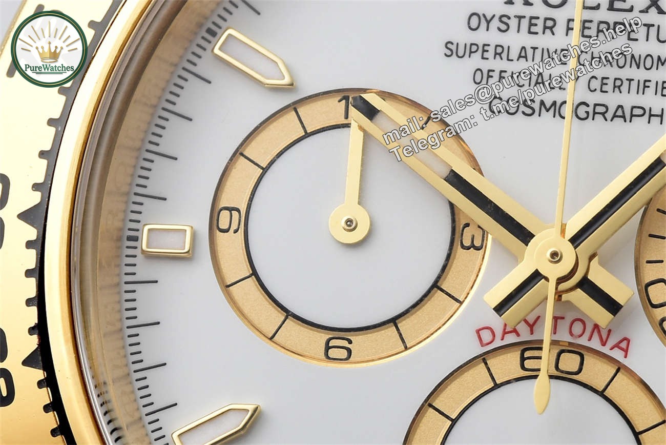 Clean Factory Rolex Daytona 126508 Replica �C Yellow Gold White Dial (4131) - Image 9