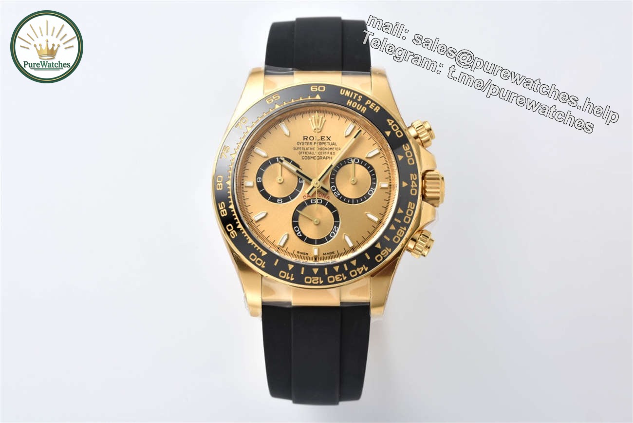 Rolex Daytona 126518LN Replica �C 18K Yellow Gold Oysterflex Chronograph