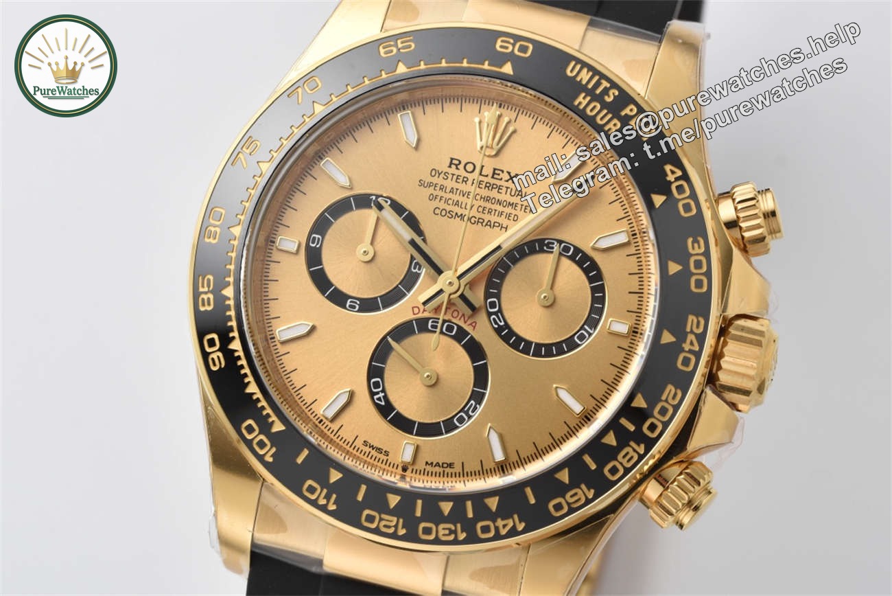 Rolex Daytona 126518LN Replica �C 18K Yellow Gold Oysterflex Chronograph - Image 2