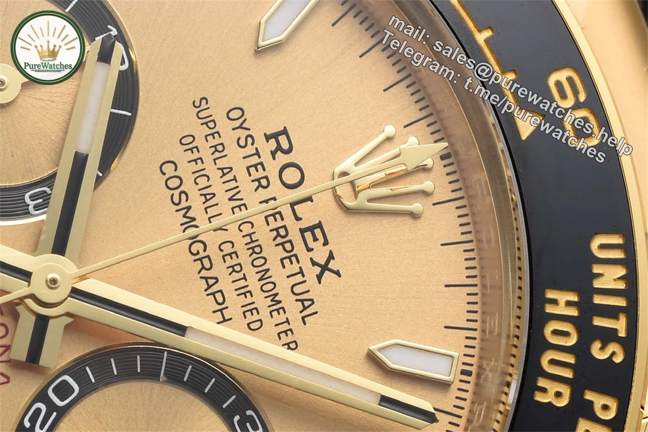 Rolex Daytona 126518LN Replica �C 18K Yellow Gold Oysterflex Chronograph - Image 4