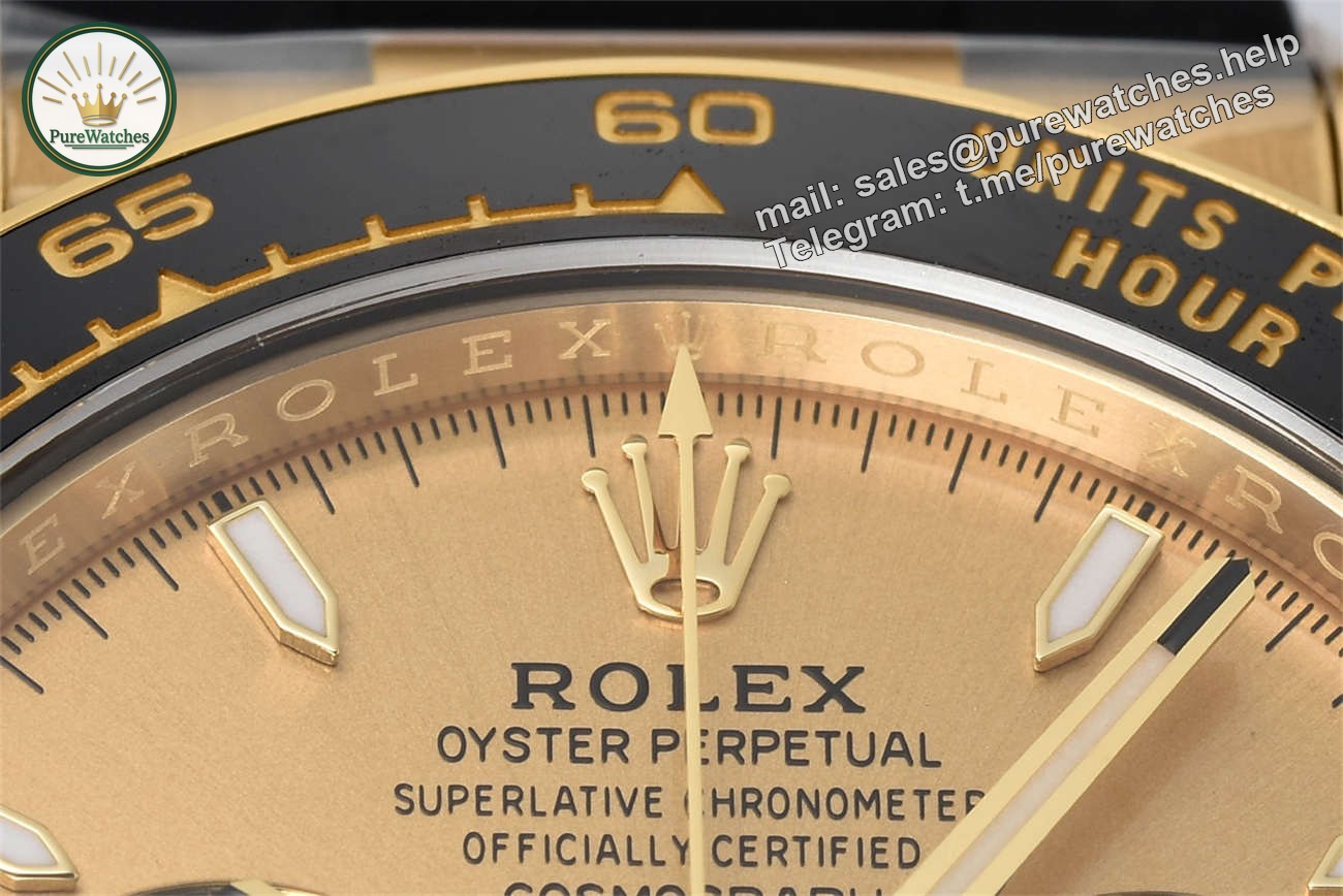 Rolex Daytona 126518LN Replica �C 18K Yellow Gold Oysterflex Chronograph - Image 6