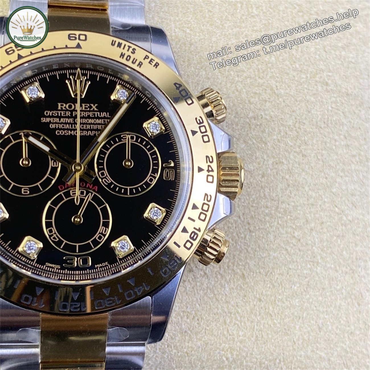 Clean Factory Rolex Daytona Diamond Dial Replica �C 116503 Two Tone (Dandong 4130) - Image 5