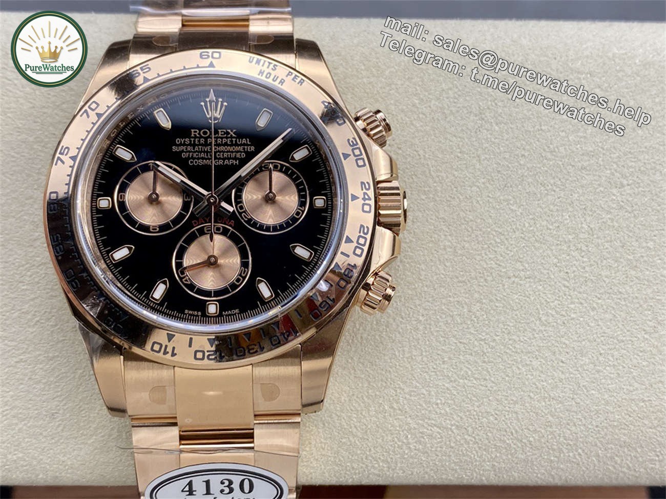 Rolex Daytona Everose Black Dial �C Clean Factory Edition