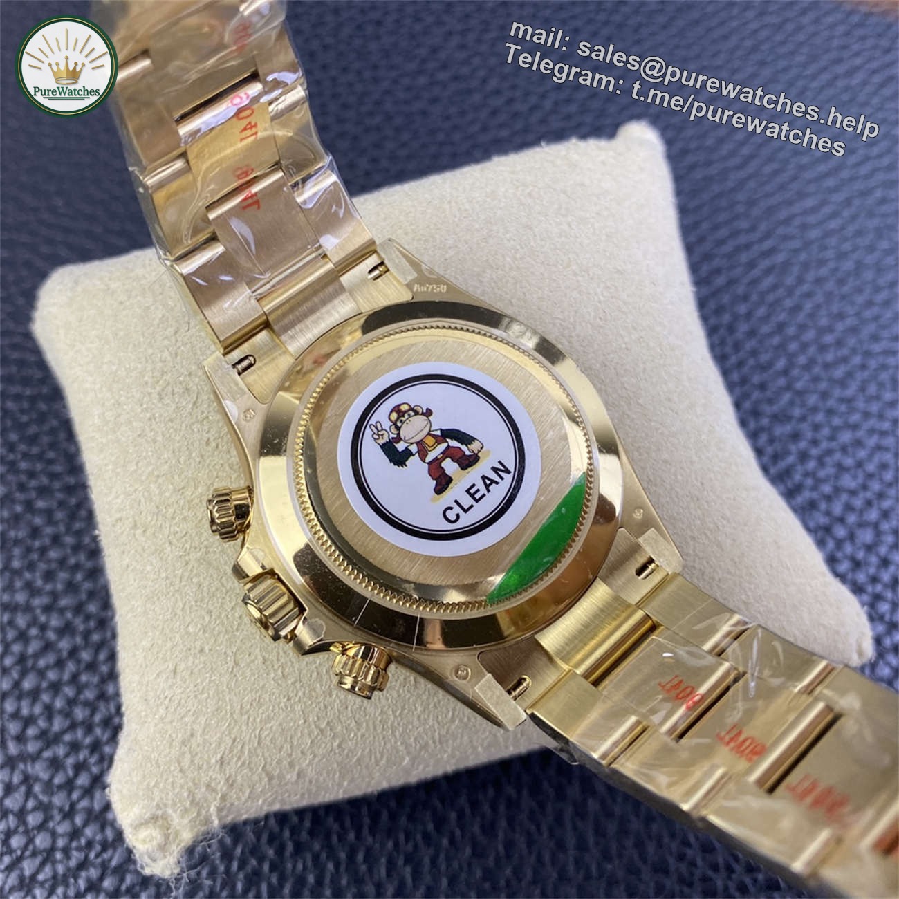Rolex Daytona Green Dial Replica �C Clean Factory Yellow Gold 4130 Edition - Image 8