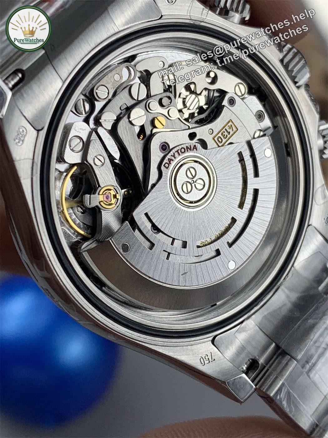 Rolex Daytona Rainbow Replica 116599 RBOW – ZF Factory White Gold 4130 Movement - Image 9