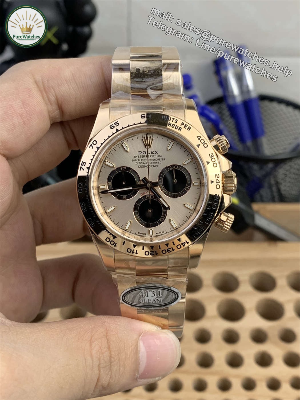 Rolex Daytona Rose Gold Replica �C Clean Factory 126505 with 4131 Movement