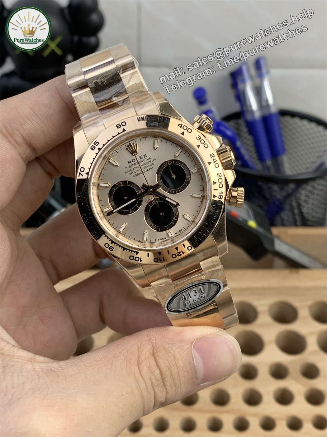 Rolex Daytona Rose Gold Replica �C Clean Factory 126505 with 4131 Movement - Image 3