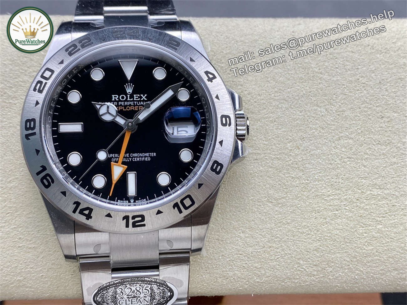Clean Factory Rolex Explorer 2 16570 Homage – 40mm Stainless Steel GMT Replica Watch