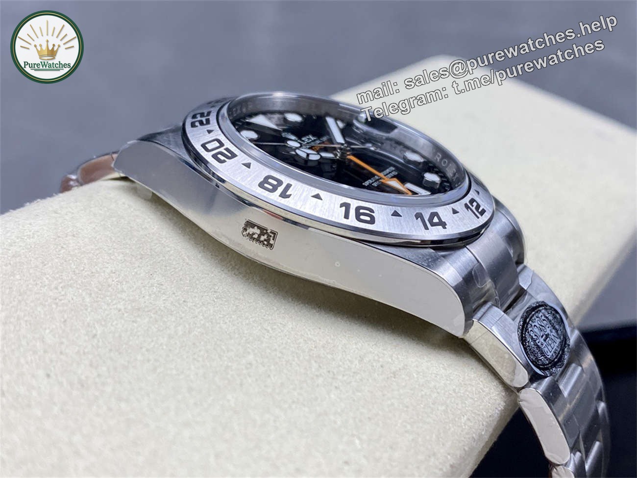 Clean Factory Rolex Explorer 2 16570 Homage – 40mm Stainless Steel GMT Replica Watch - Image 4