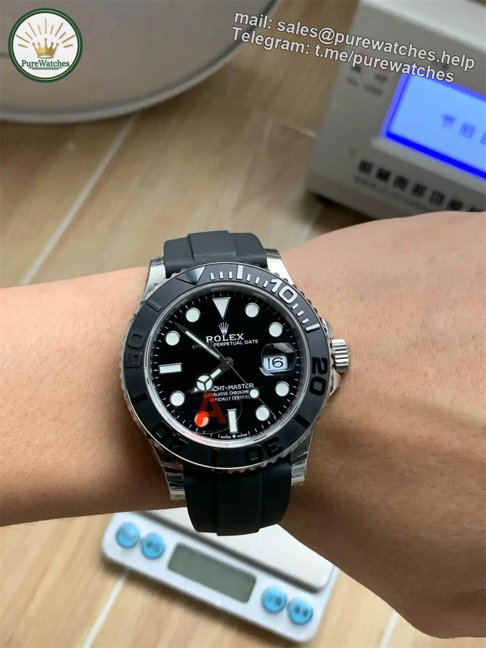 Rolex Yacht Master 42 White Gold Replica – VS Factory V3 Premium Edition - Image 9
