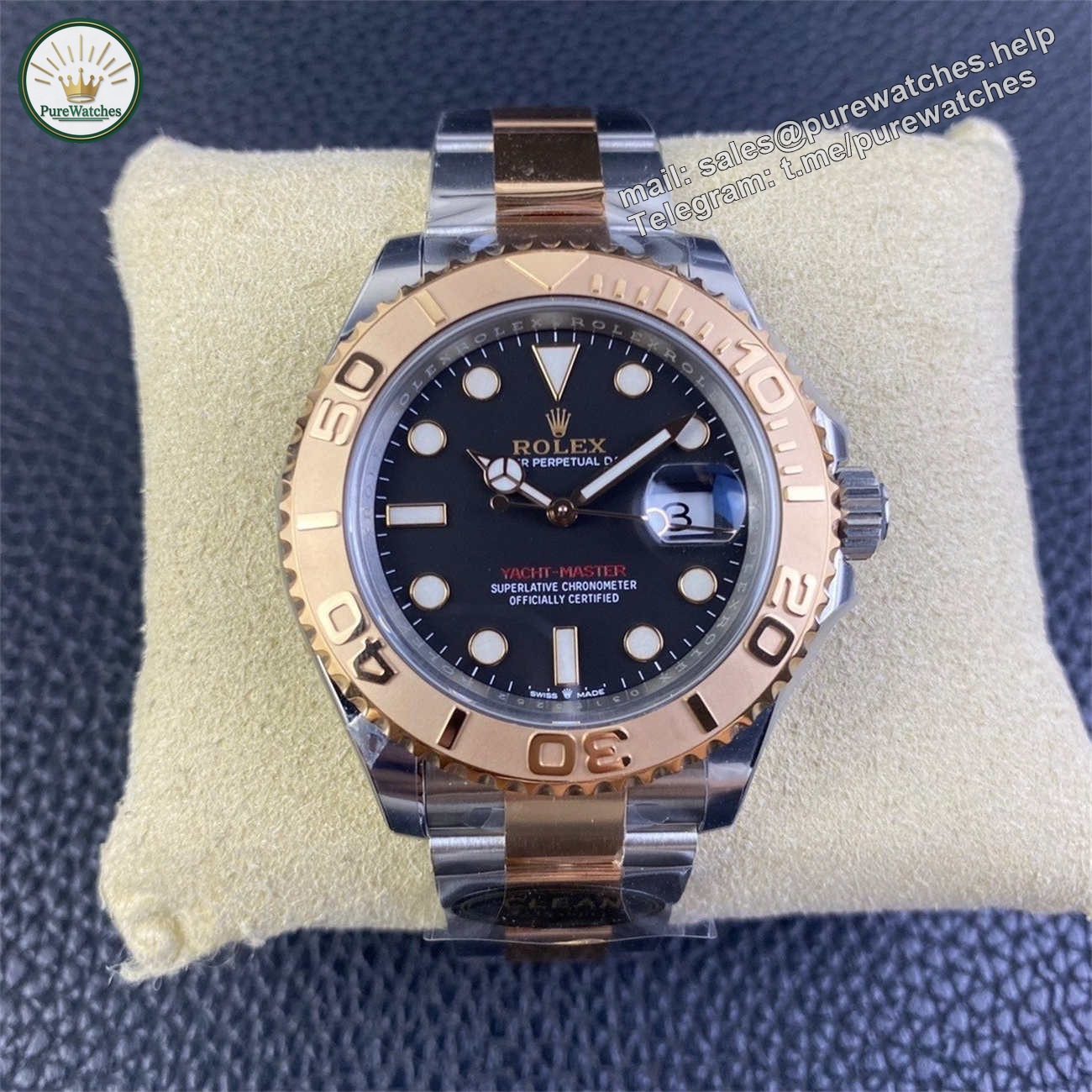Rolex Yacht-Master Black Dial – Clean Factory 40mm Replica