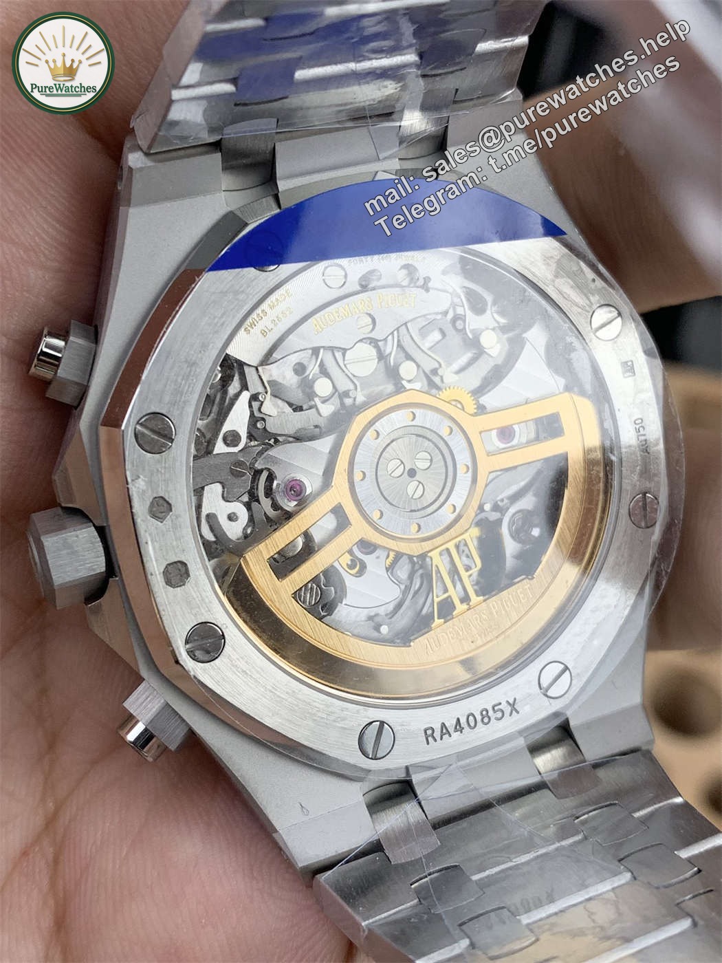 Royal Oak 26240 Blue Dial Replica �C APS Factory Frosted Gold Chronograph - Image 5