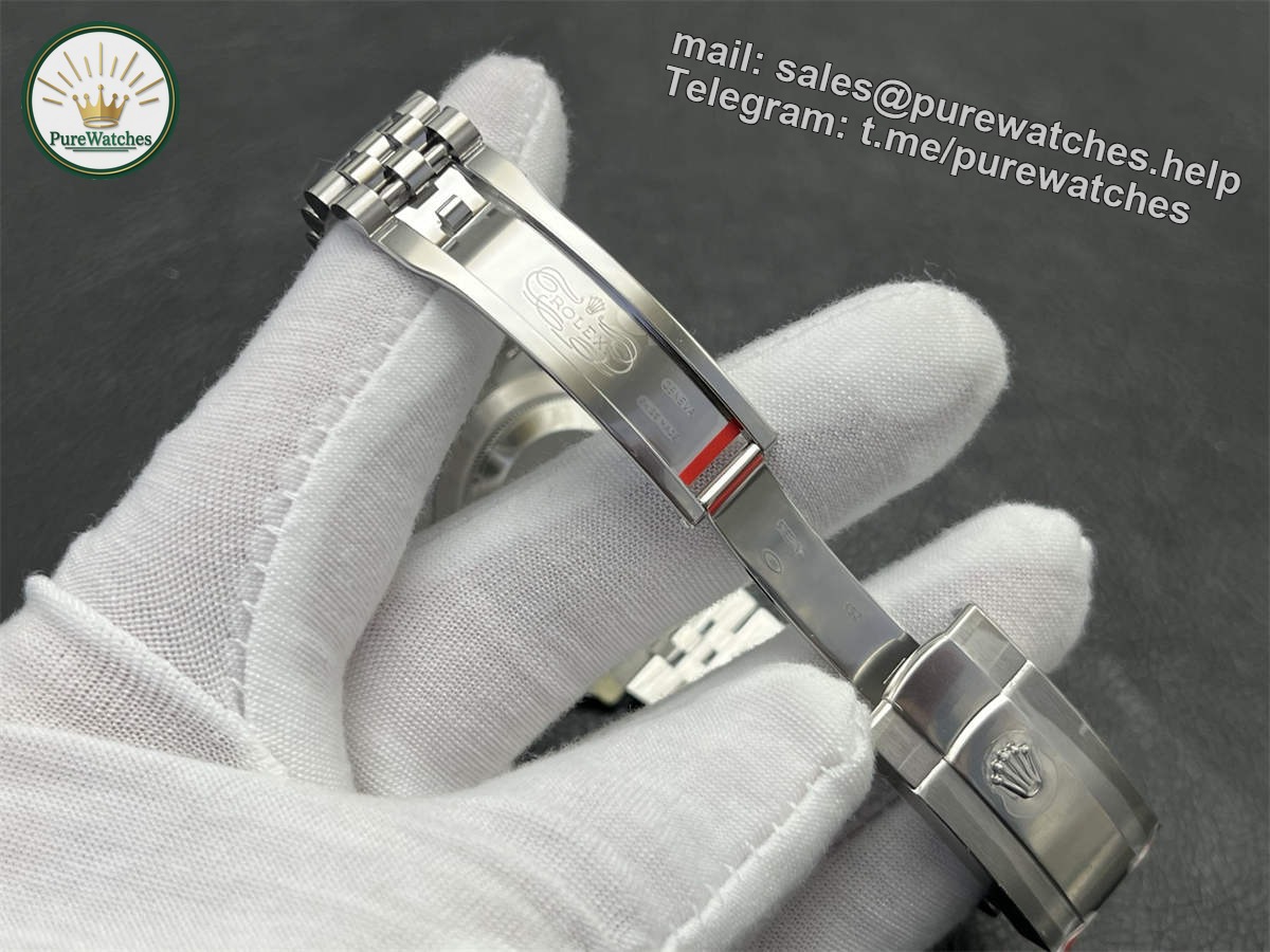 Silver Datejust 41 Replica – Premium 41mm VS Factory Jubilee Bracelet Silver Dial Rolex Clone - Image 9