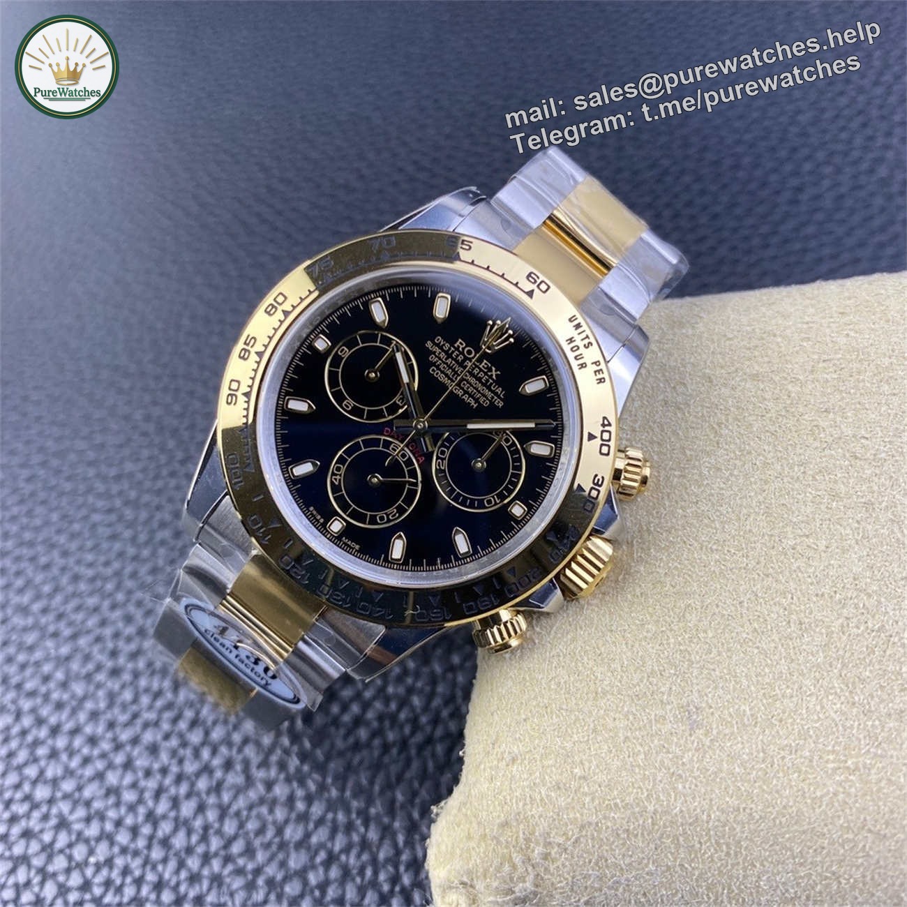 Clean Factory Two Tone Daytona Replica �C 116503 Black Dial (Dandong 4130) - Image 4