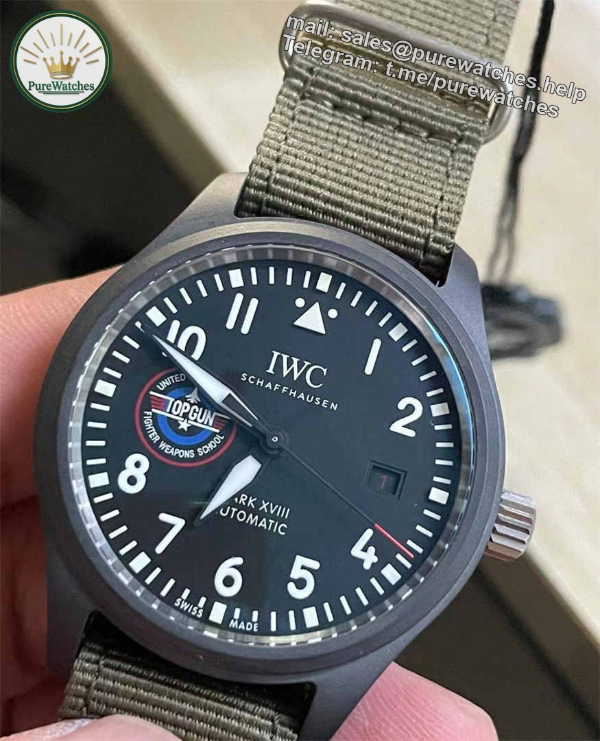 V7 Factory IWC IW324712 Replica – Ceramic Pilot Mark XVIII SFTI-Style 41 mm Auto Watch - Image 3