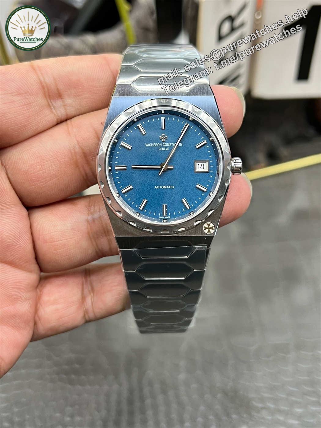 VC 222 Blue Dial Replica (Stainless Steel) – V9 Factory
