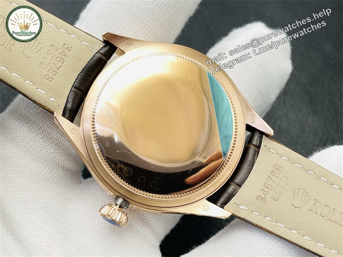 VR Factory Rolex Cellini Replica – M50515-0009 Rose Gold White Dial 39mm - Image 6