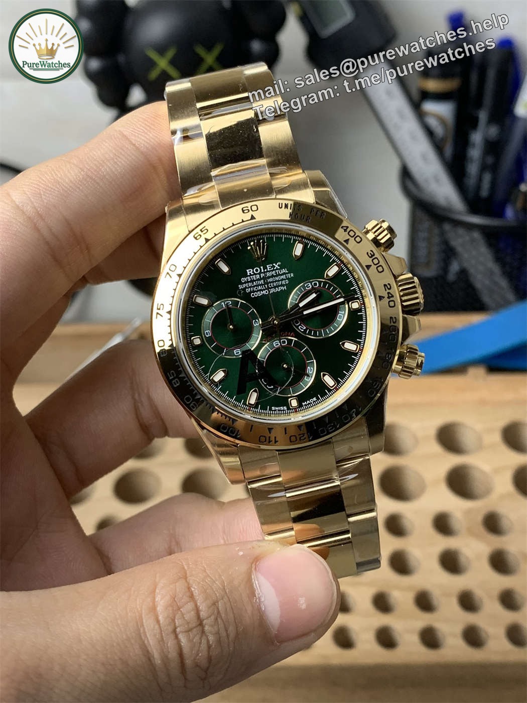 VS Factory Green Gold Daytona Heavy Weight Replica �C 4130 Clone Movement, Best Weighted Version - Image 2